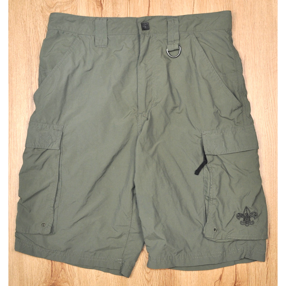 Boy Scouts of America Cargo Shorts Men's Small 30" Green 100% Supplex Nylon